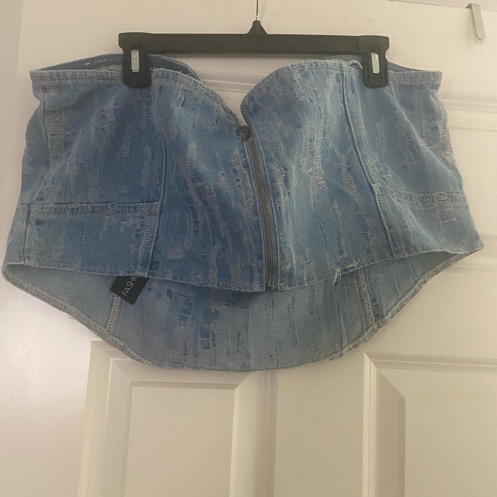 Fashion Nova distressed denim set - Picture 8 of 9